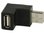 USB A 2.0 mannelijk - USB A 2.0 vrouwelijk adapter (90° gehoekt)