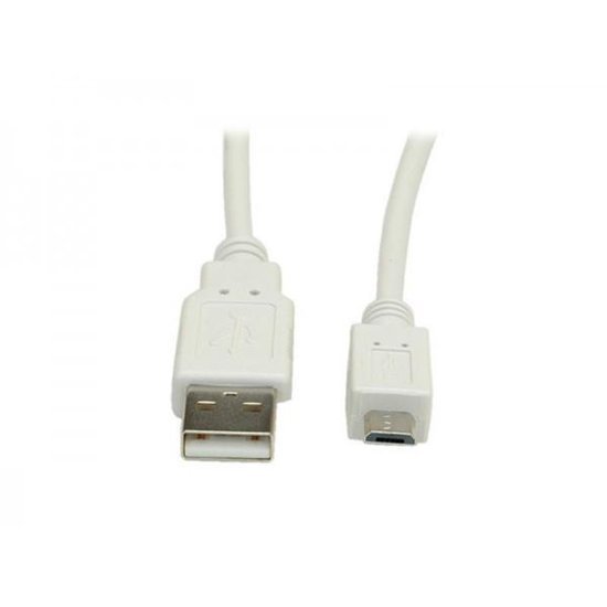 ADJ  USB 2,0 Cable Type A/Micro Type B M/M-1,8m - White